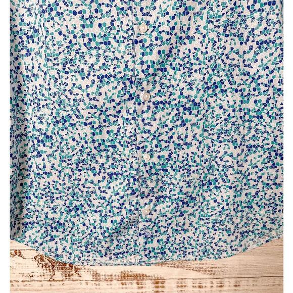 Tailorbyrd Collection Men's Geometric Print Button Down Shirt Blue Size Medium - Picture 3 of 11